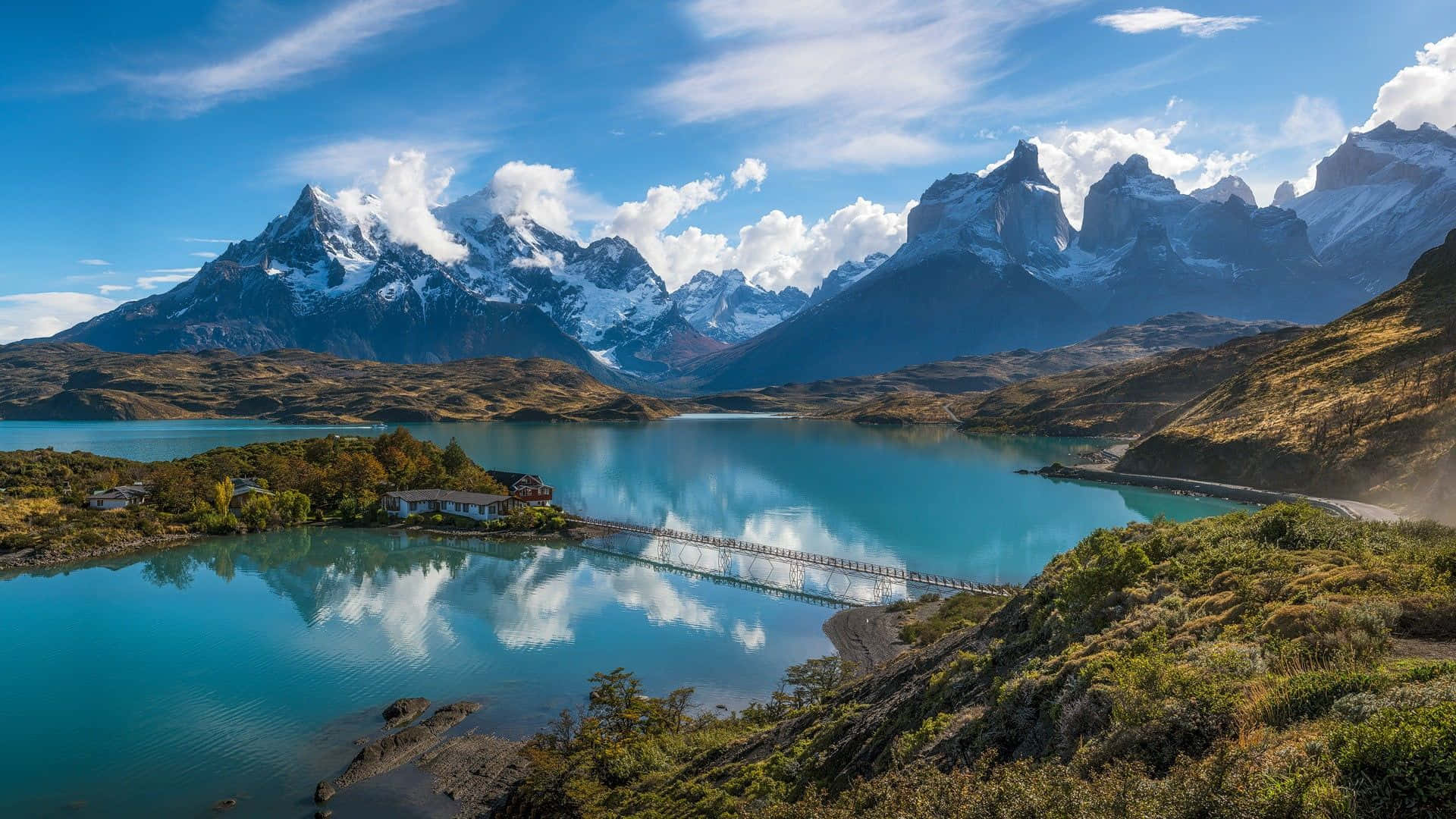 Njutav Skönheten I Patagoniens Berg.