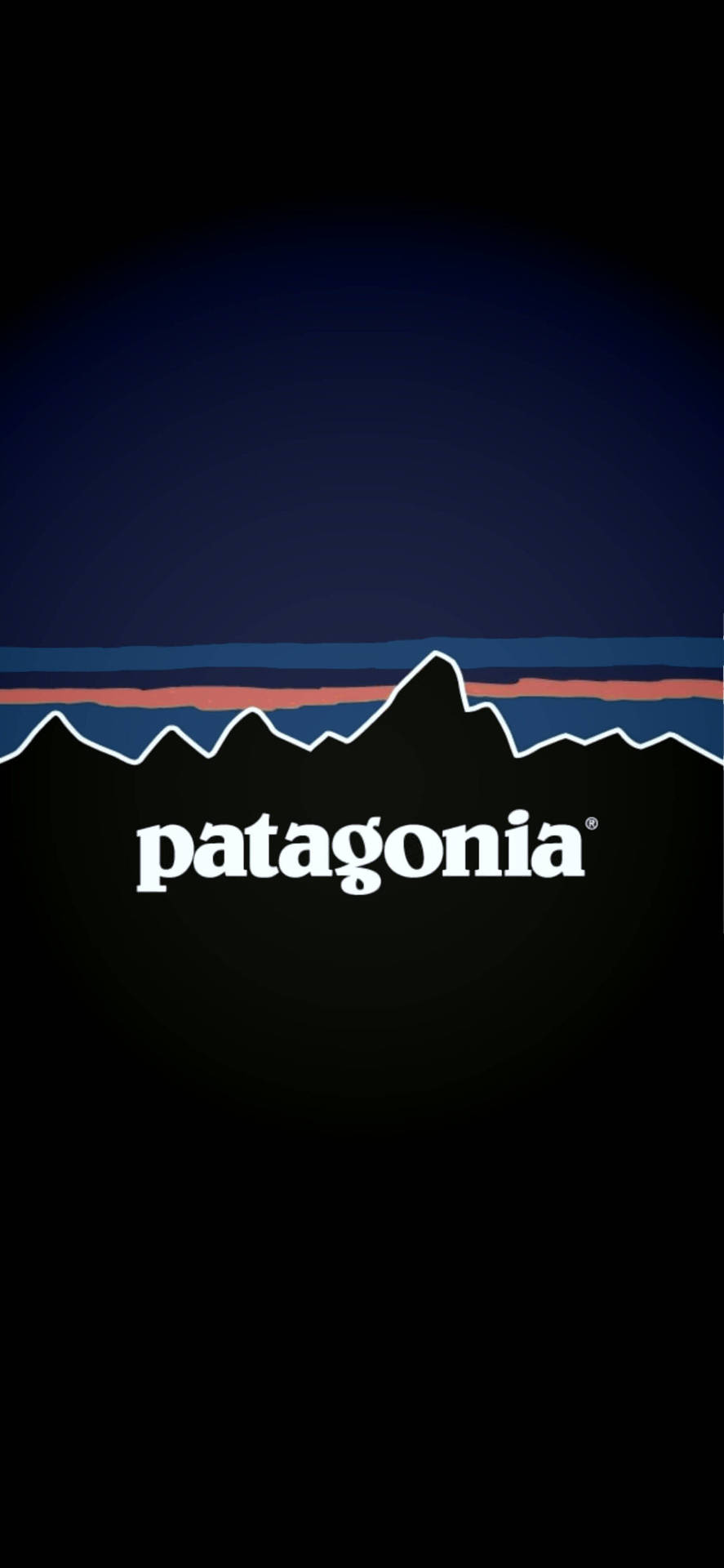 Patagonia Black And Blue Logo Wallpaper
