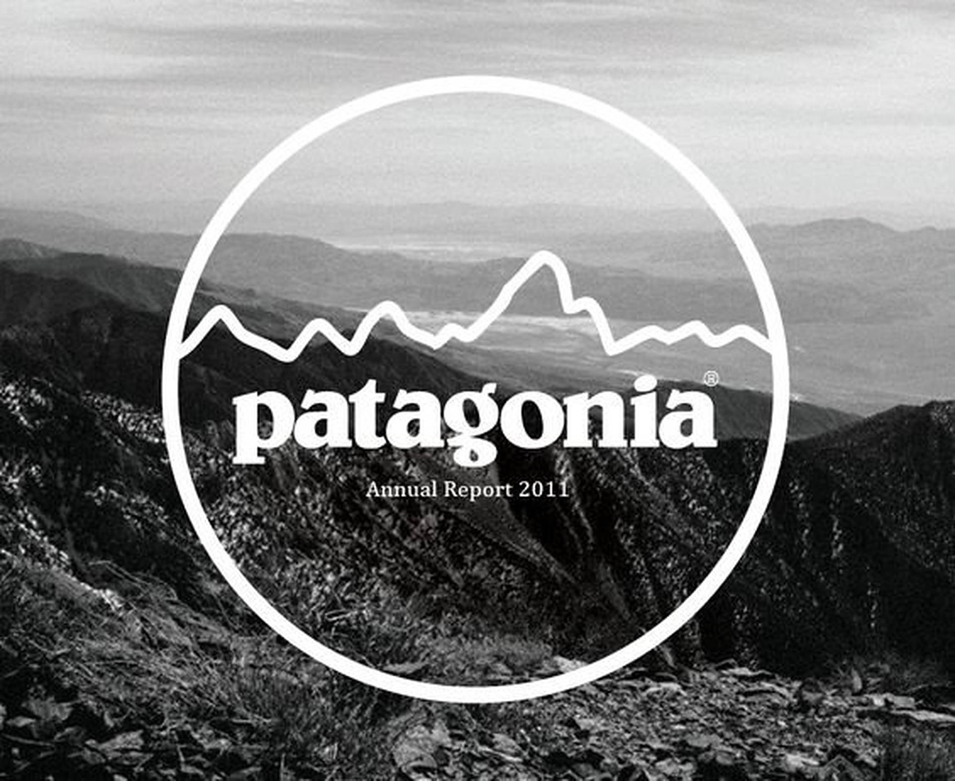 Patagonia Logo Black Aesthetic Wallpaper