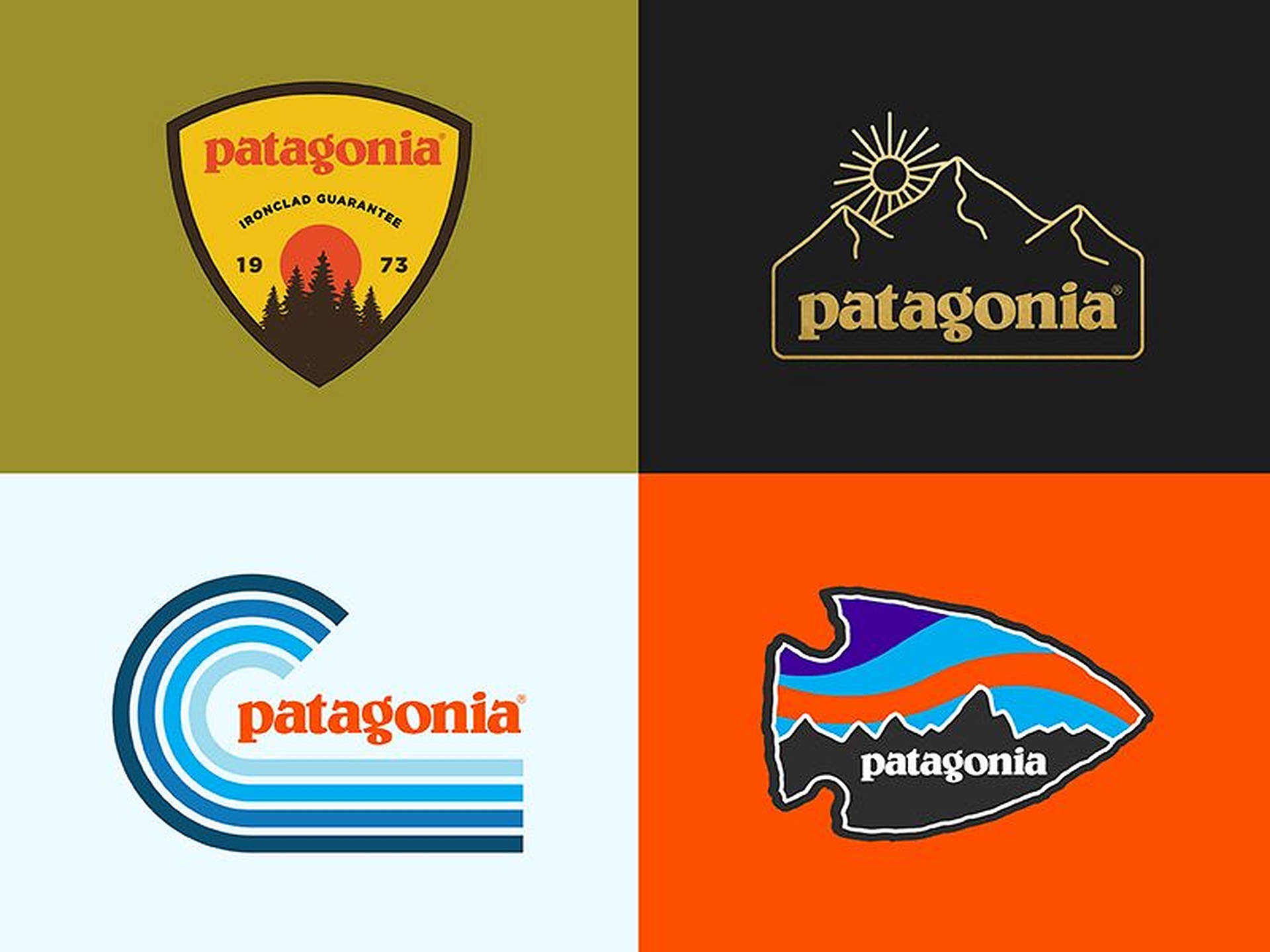 Patagonia Logos Collage Wallpaper