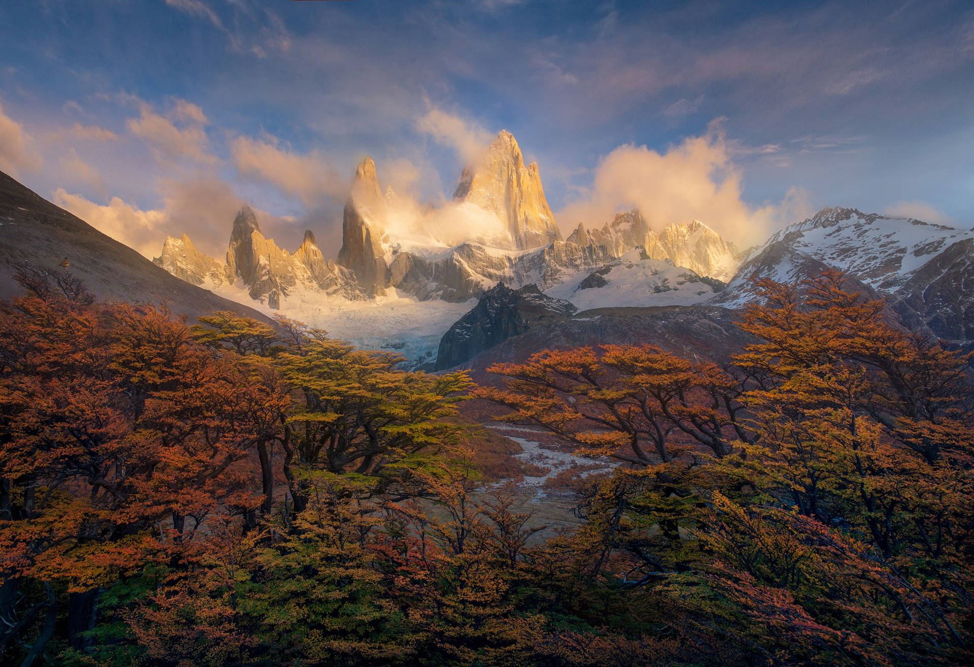 Patagonia Shrouded In Clouds