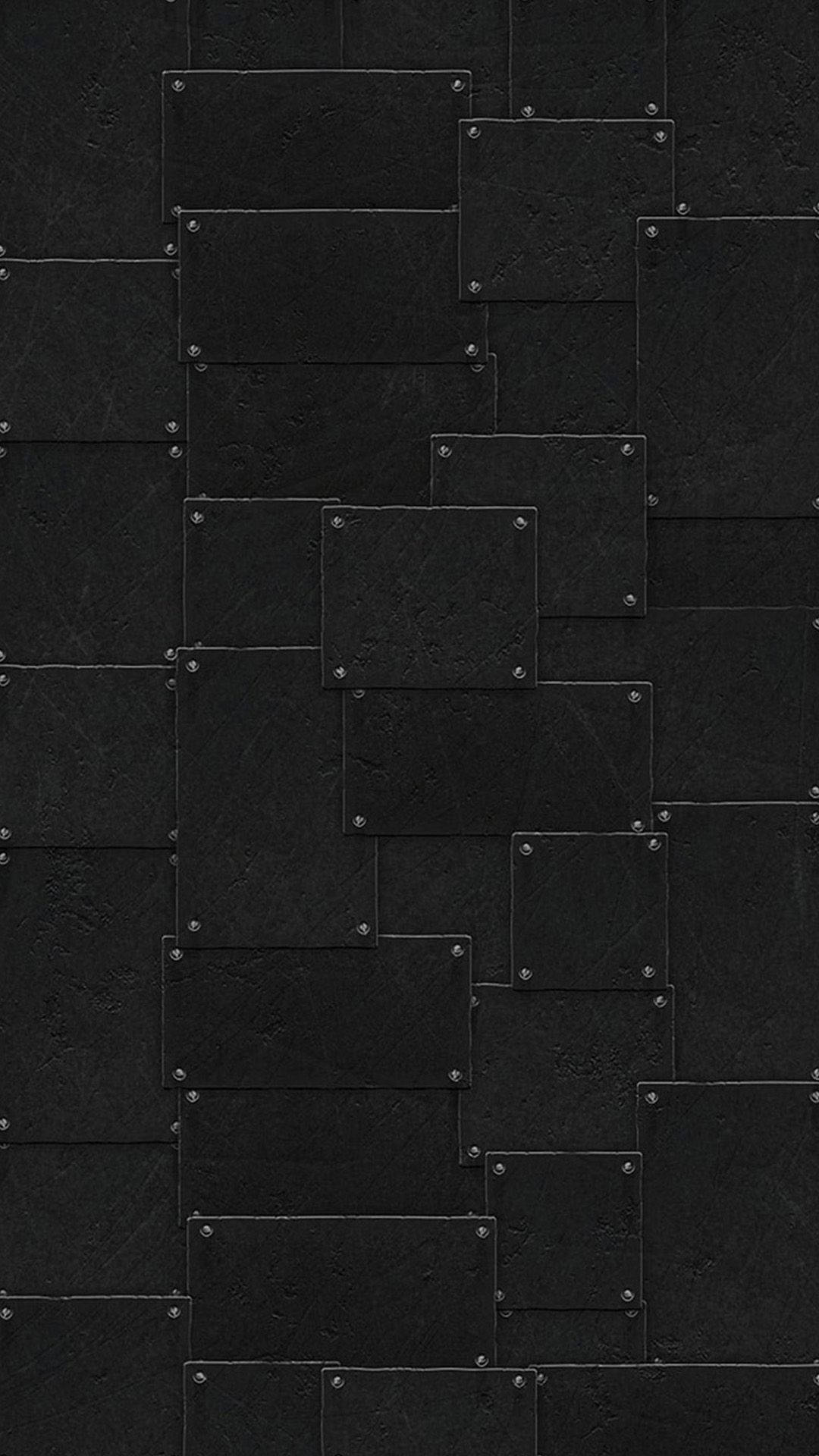 Patched-Up Black Leather iPhone Wallpaper