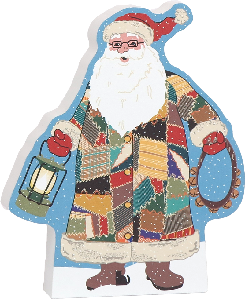 Patchwork Coat Santa Claus PNG