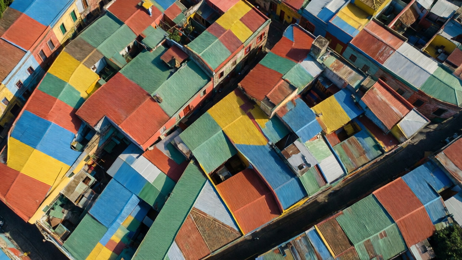Patchwork van bovenaf Achtergronden