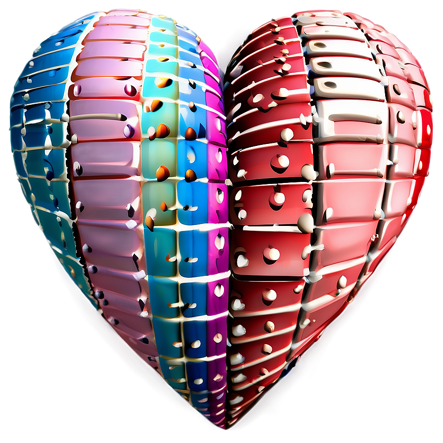 Patchwork Heart Clipart Design Png 58 PNG