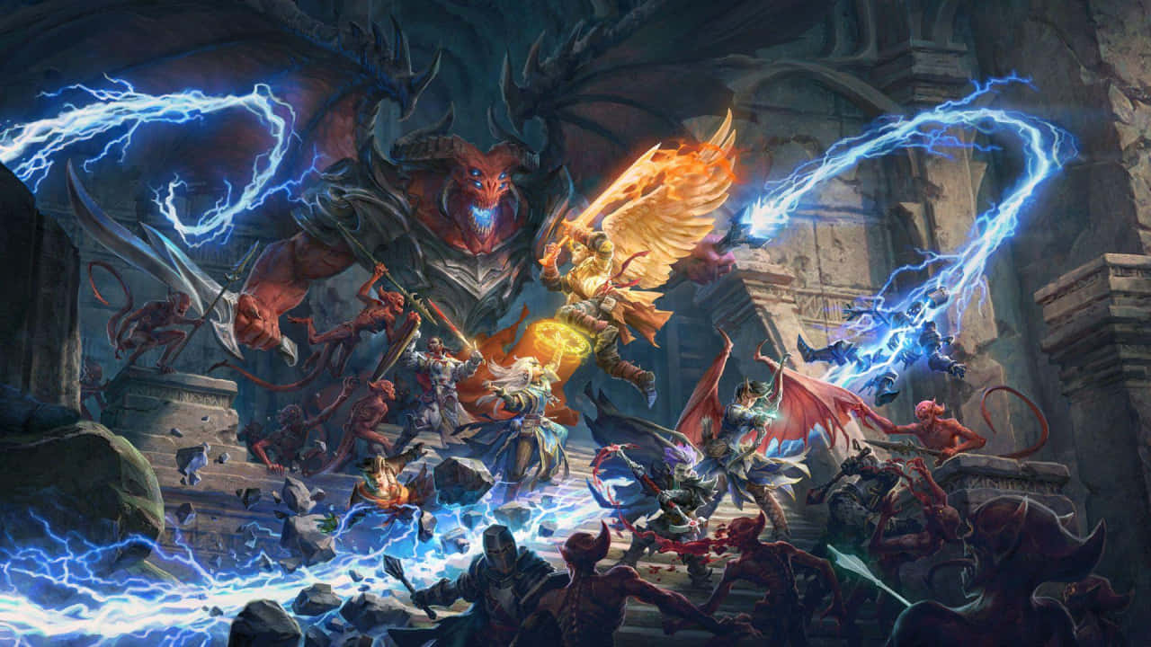 Pathfinder: Wrath Of The Righteous War Lord Battle Wallpaper