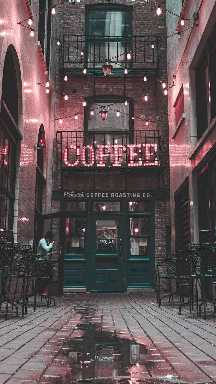 Pathway To Coffee Shop Wallpaper