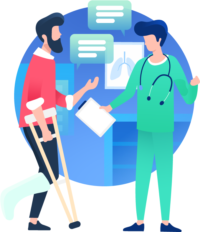 Patient Consultation With Doctor Illustration PNG