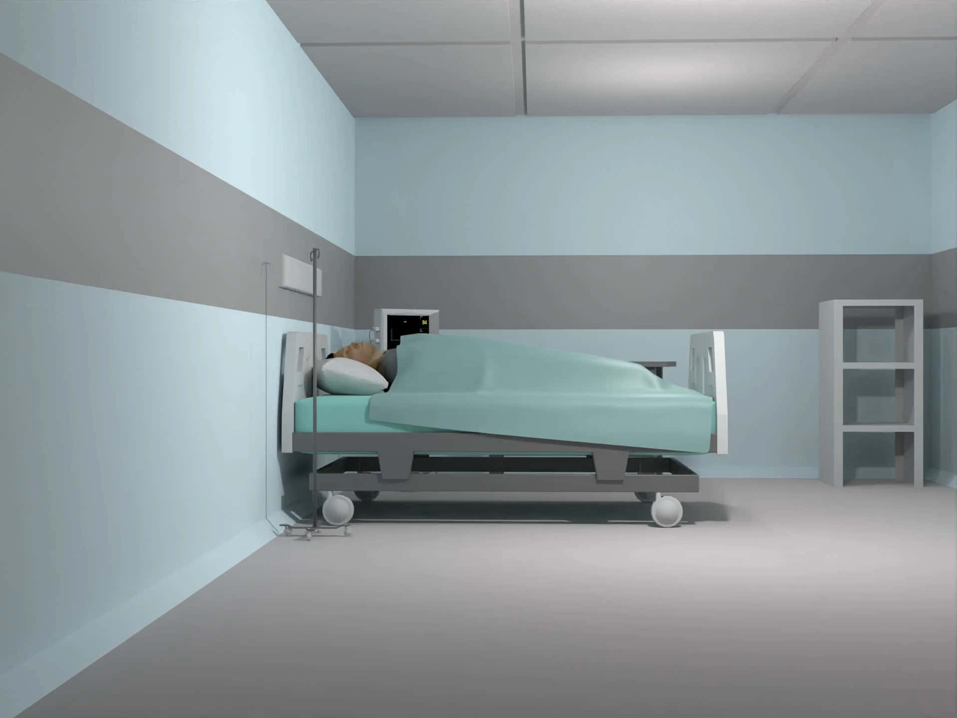 A Medical Professional Observing a Patient in a Catatonic State Wallpaper