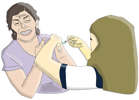 Patient Receiving Injection Cartoon PNG