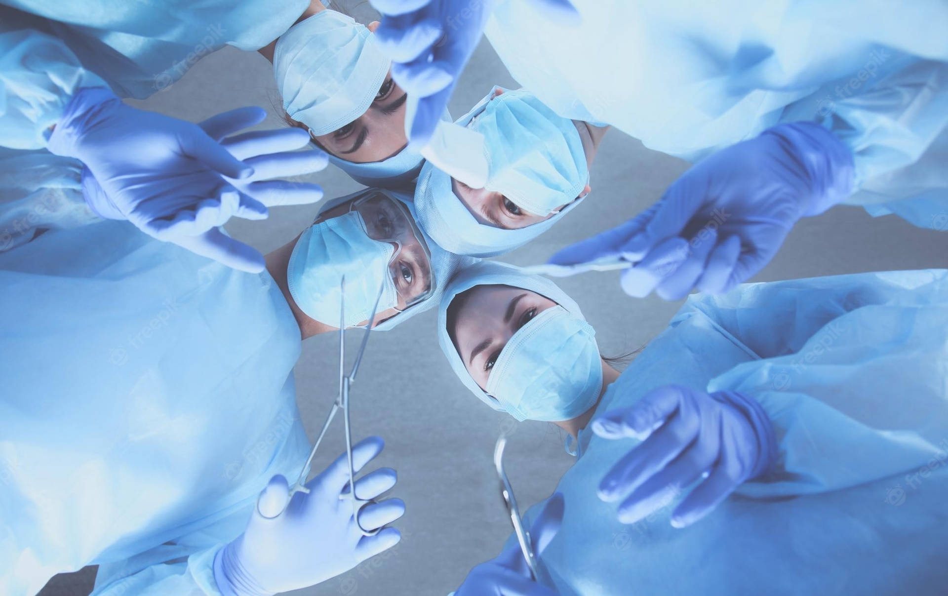 Patientens POV kirurg opererer Wallpaper