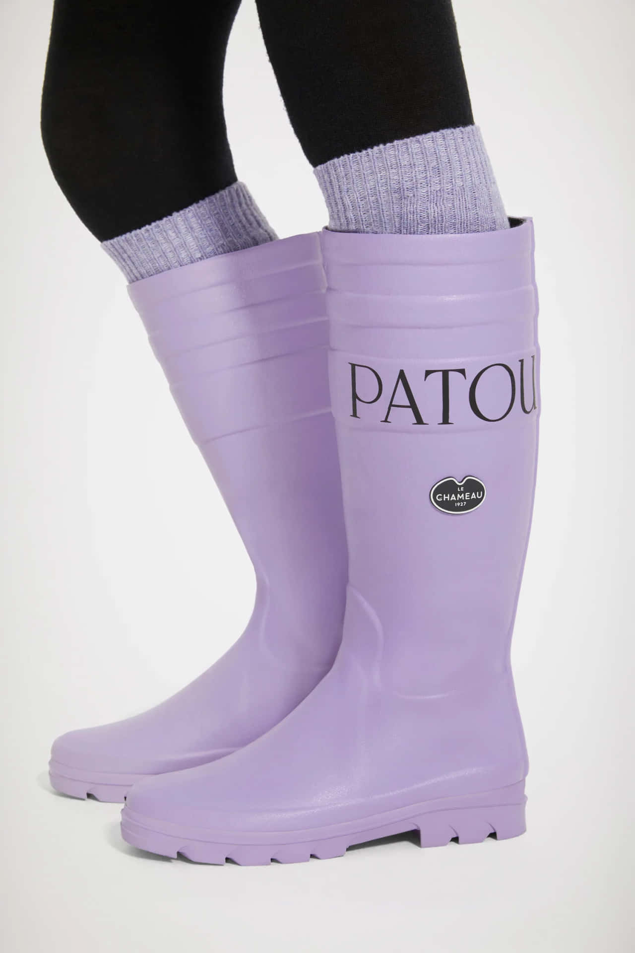 Patou X Le Chameau Purple Boots Wallpaper