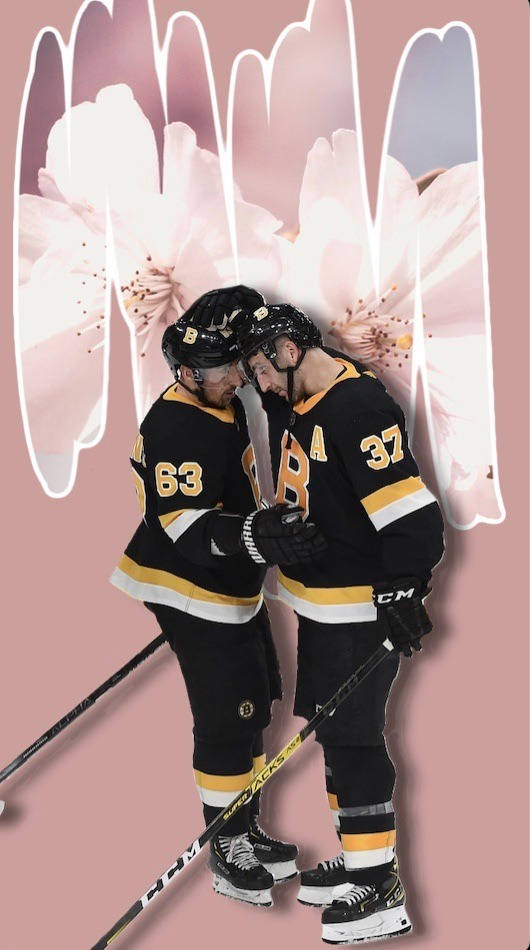 Patrice Bergeron together with Brad Marchand in Fanart Wallpaper