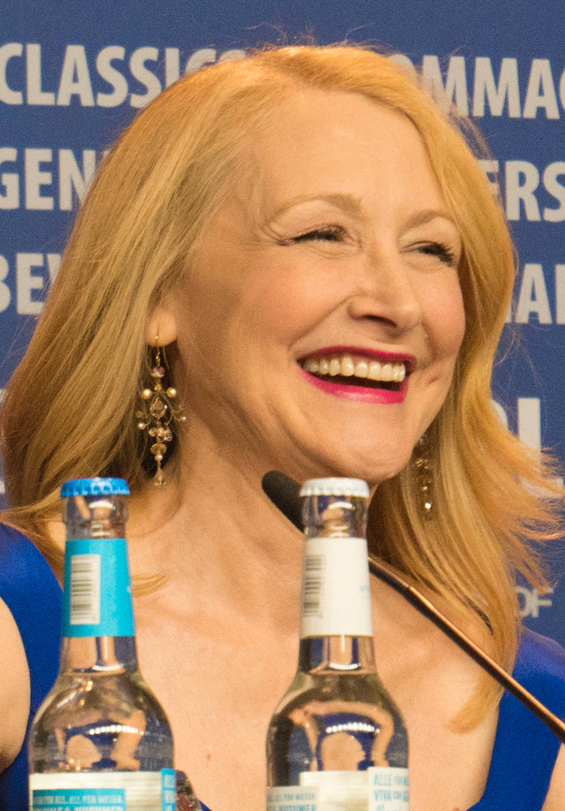 Patricia Clarkson At A Press Conference Wallpaper