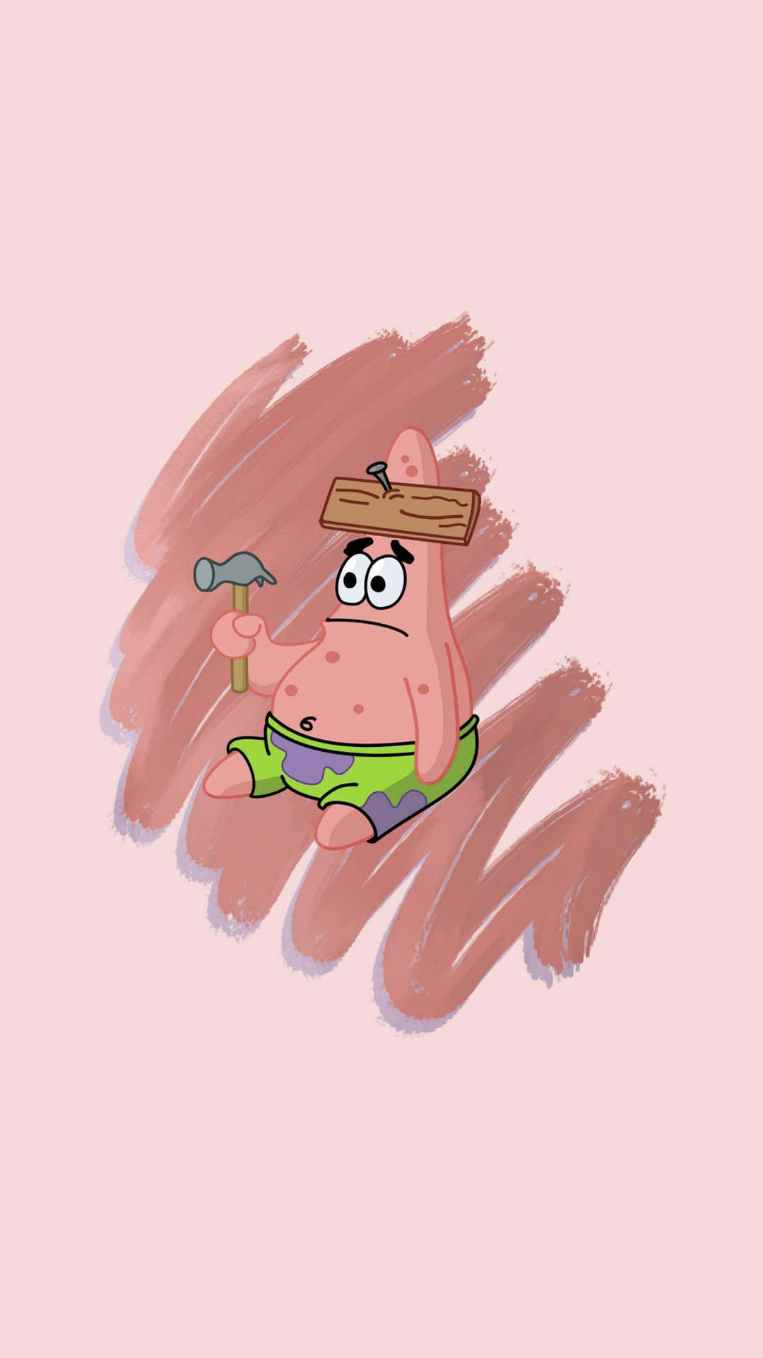 Patrick,den Vänliga Sjöstjärnan Från Spongebob, Redo Att Ta Sig An Äventyret! Wallpaper