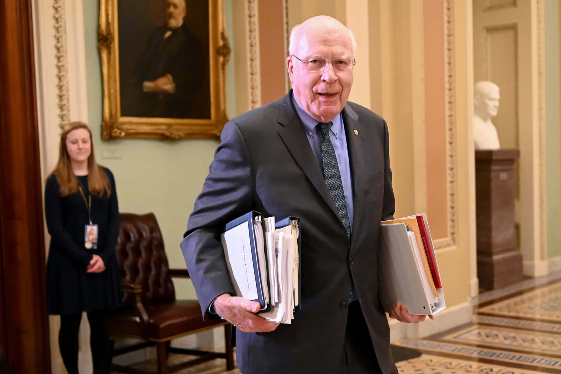Patrick Leahy Carrying Documents Wallpaper