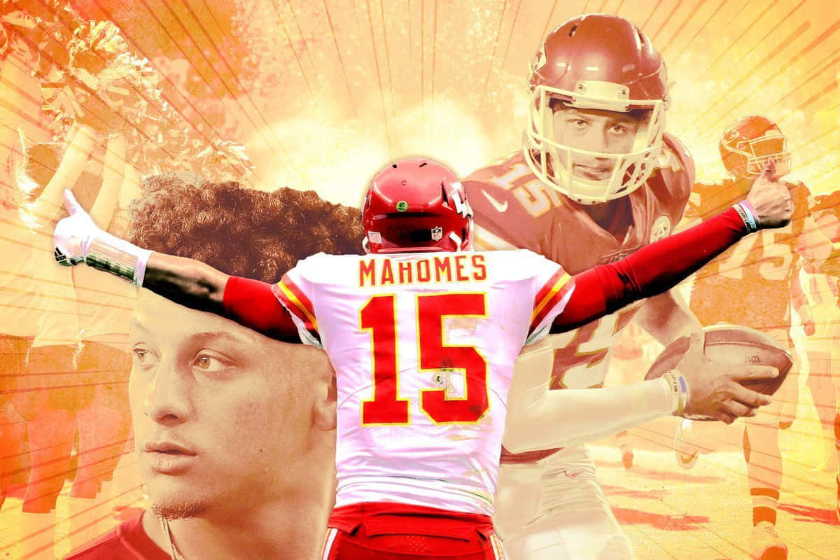 Patrick Mahomes throwing a pass during a game