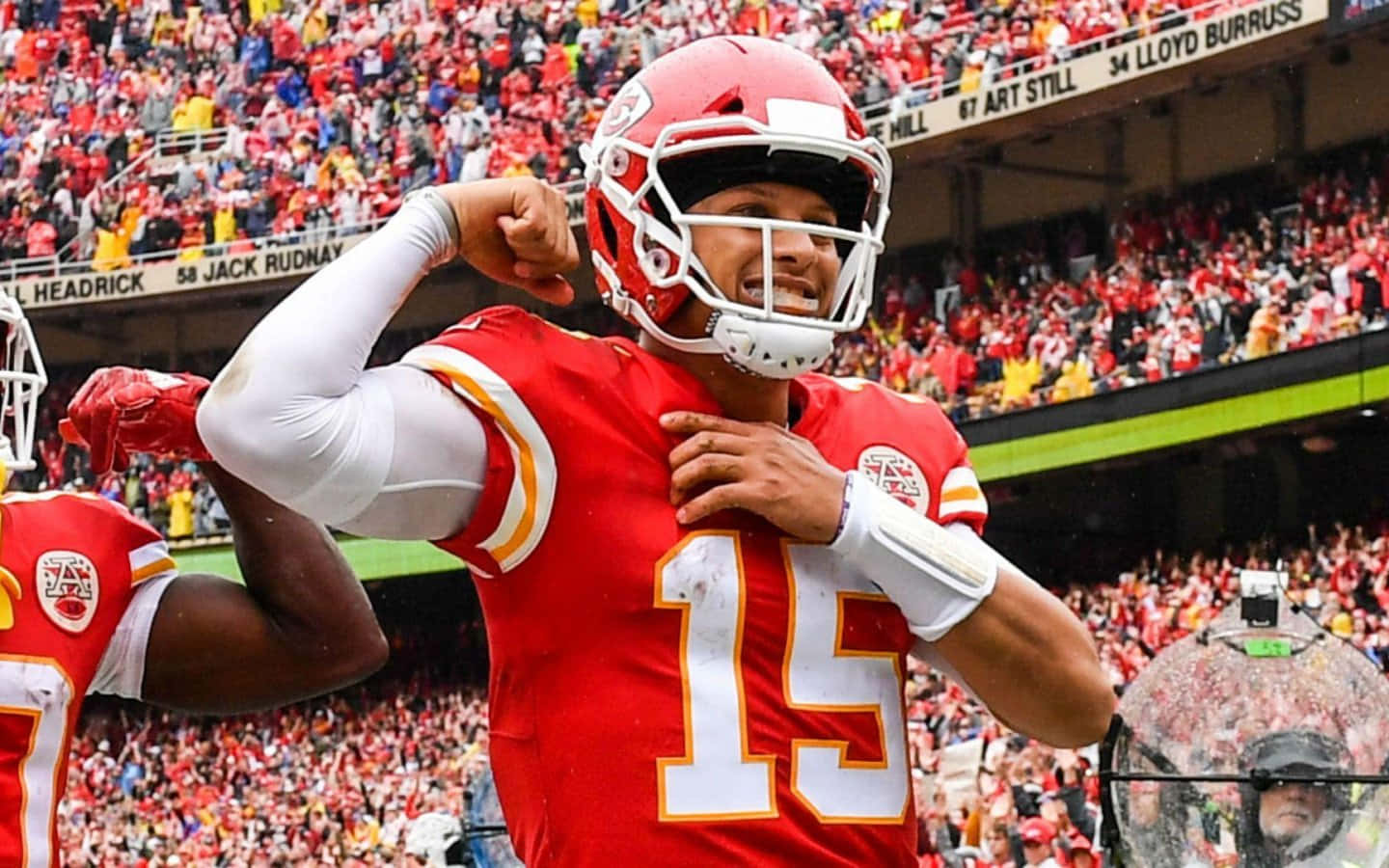 Patrick Mahomes showing his exceptional skills on the field