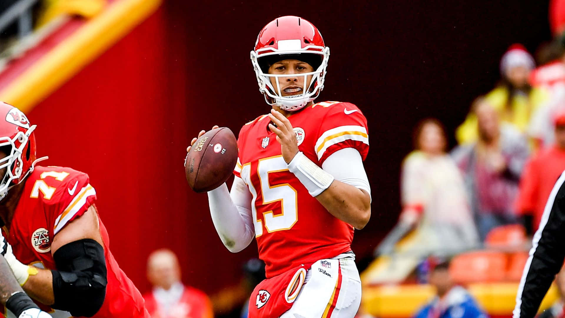 Patrick Mahomes in action during an NFL game