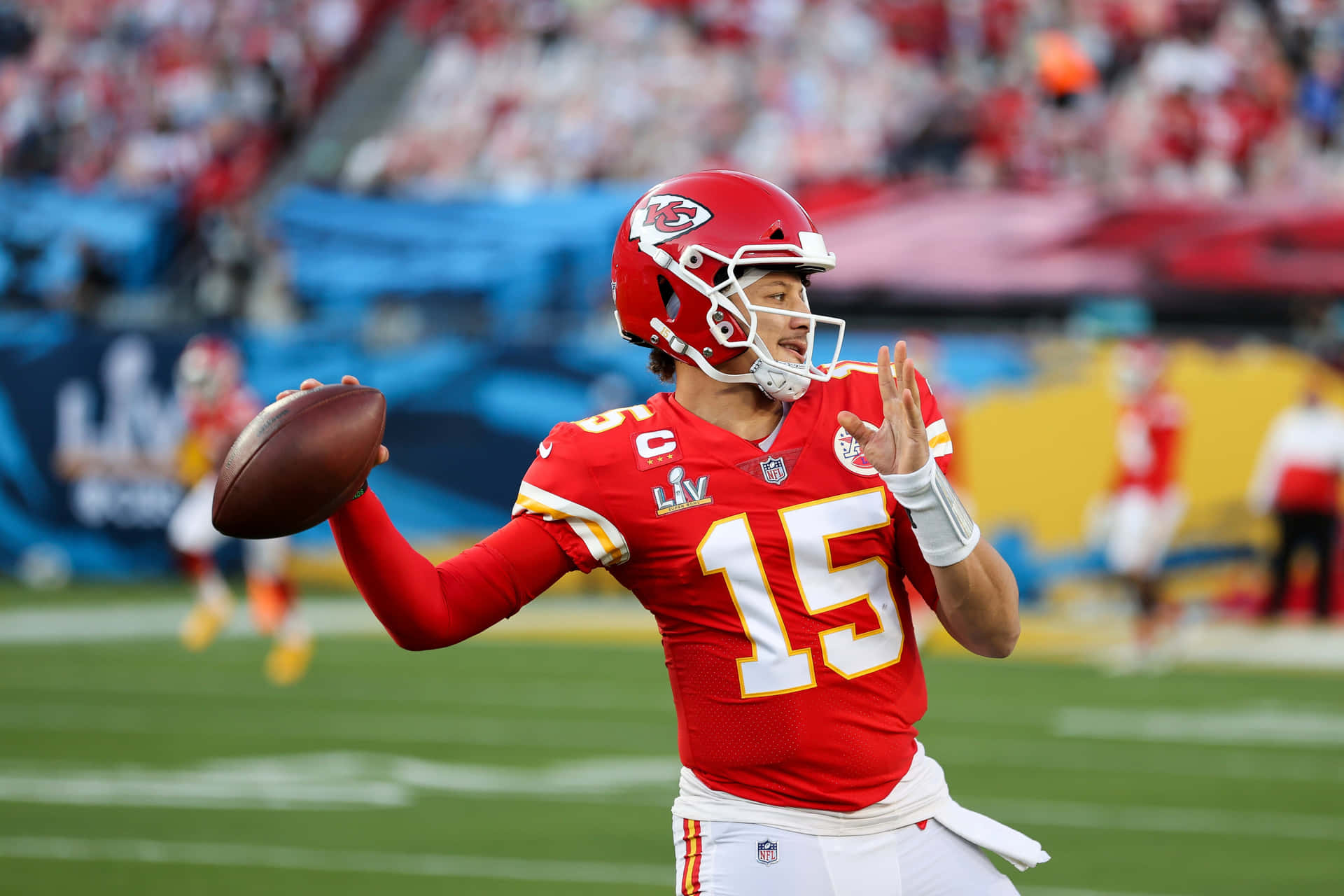 Patrick Mahomes in action on the field.