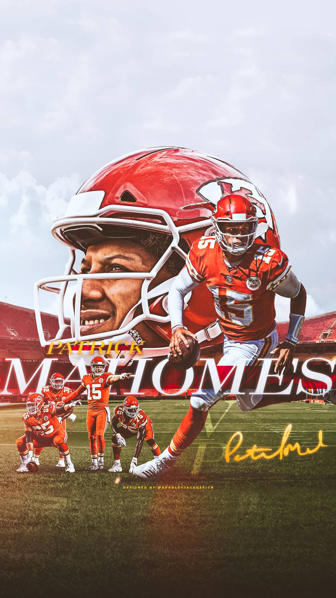 Kansas City Chiefs quarterback and explosive playmaker Patrick Mahomes Wallpaper