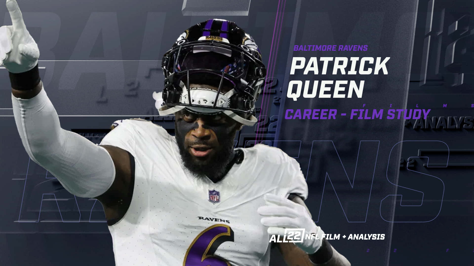 Patrick Queen Baltimore Ravens Career Film Study Wallpaper