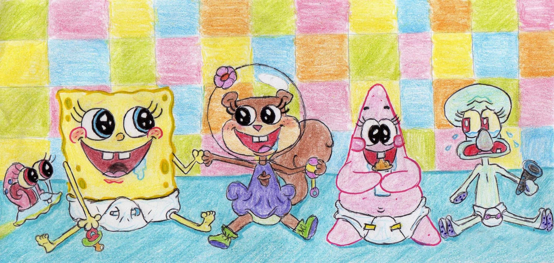 Patrick,spongebob Charaktere Ästhetik Wallpaper