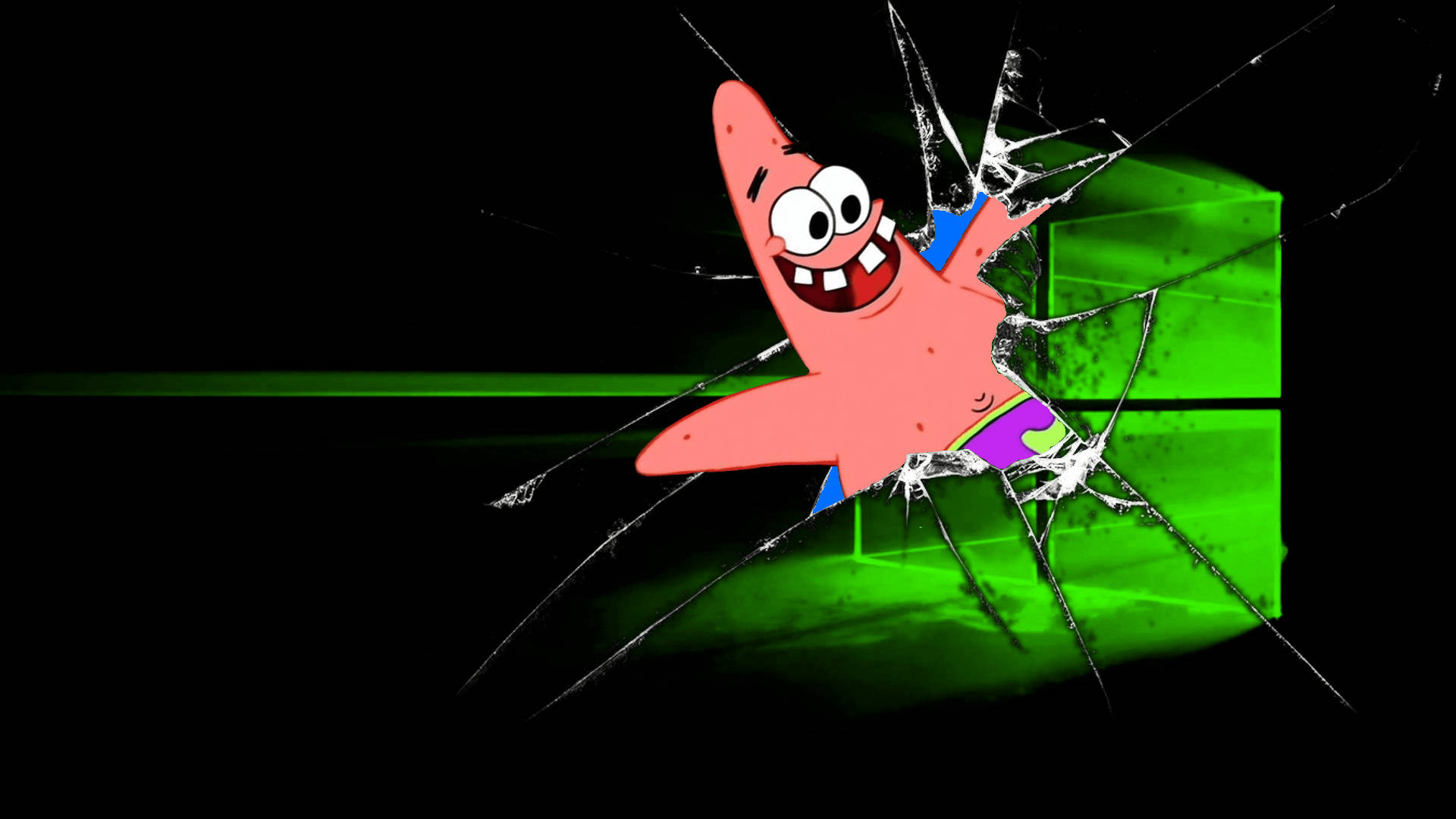 Patrick Star And Mirror Wallpaper