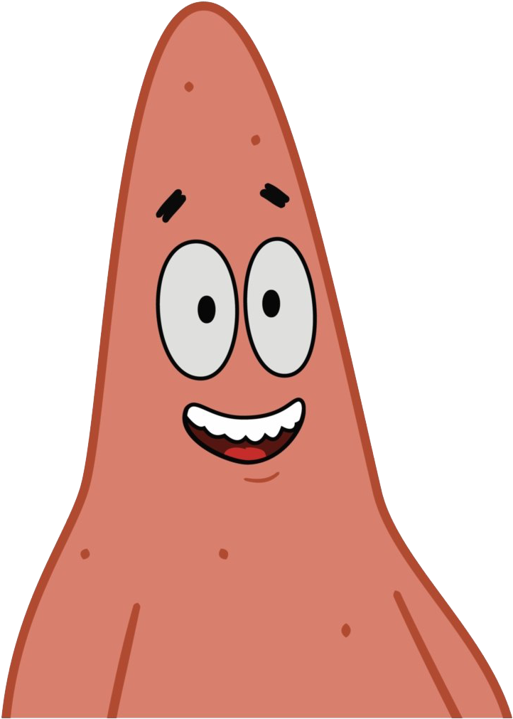 Patrick Star Smiling Cartoon Character PNG