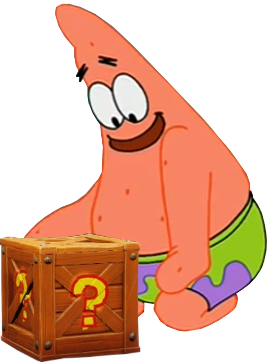 Patrick Star With Mystery Box PNG