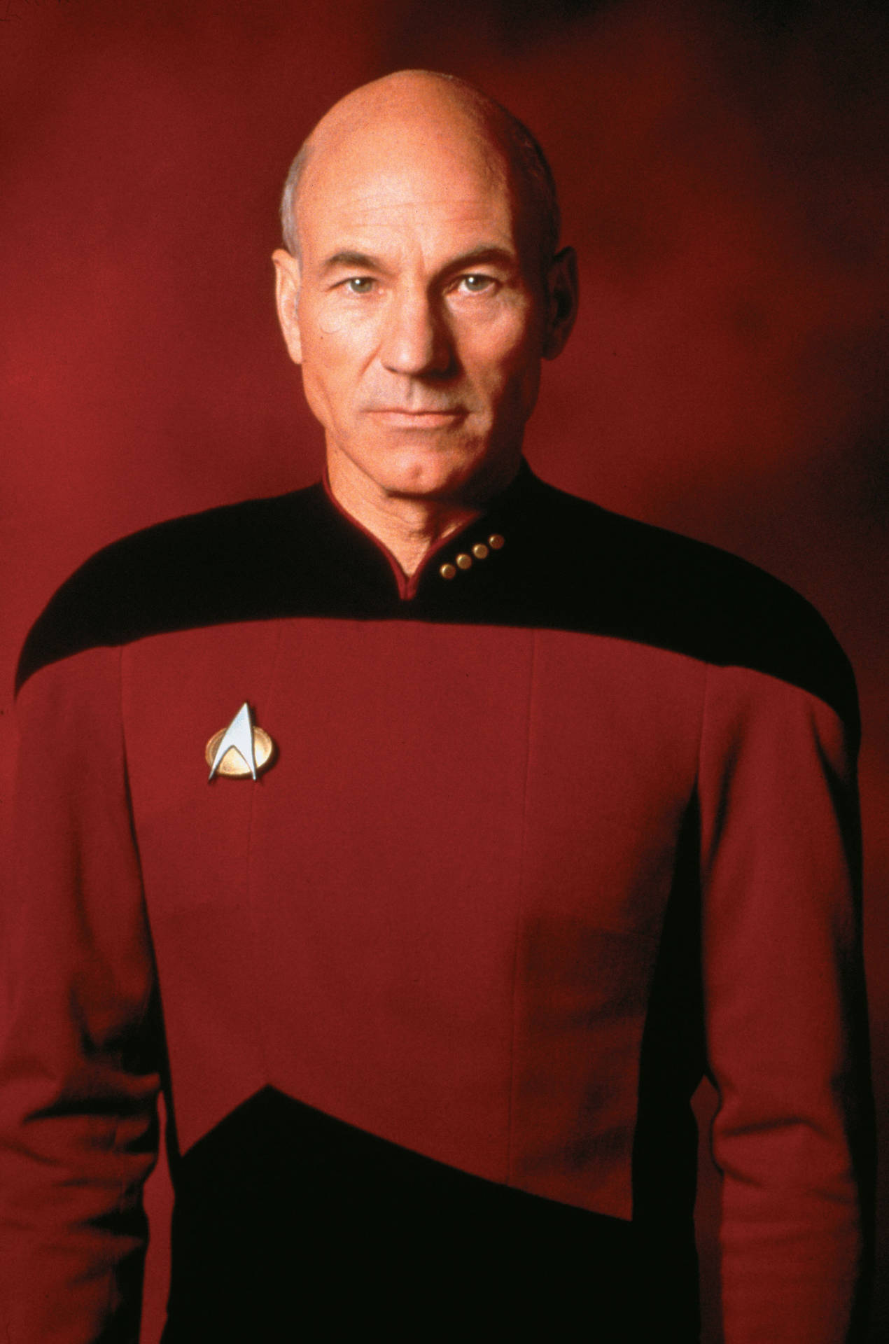 Patrick Stewart som kaptajn Jean-Luc Picard tapet. Wallpaper