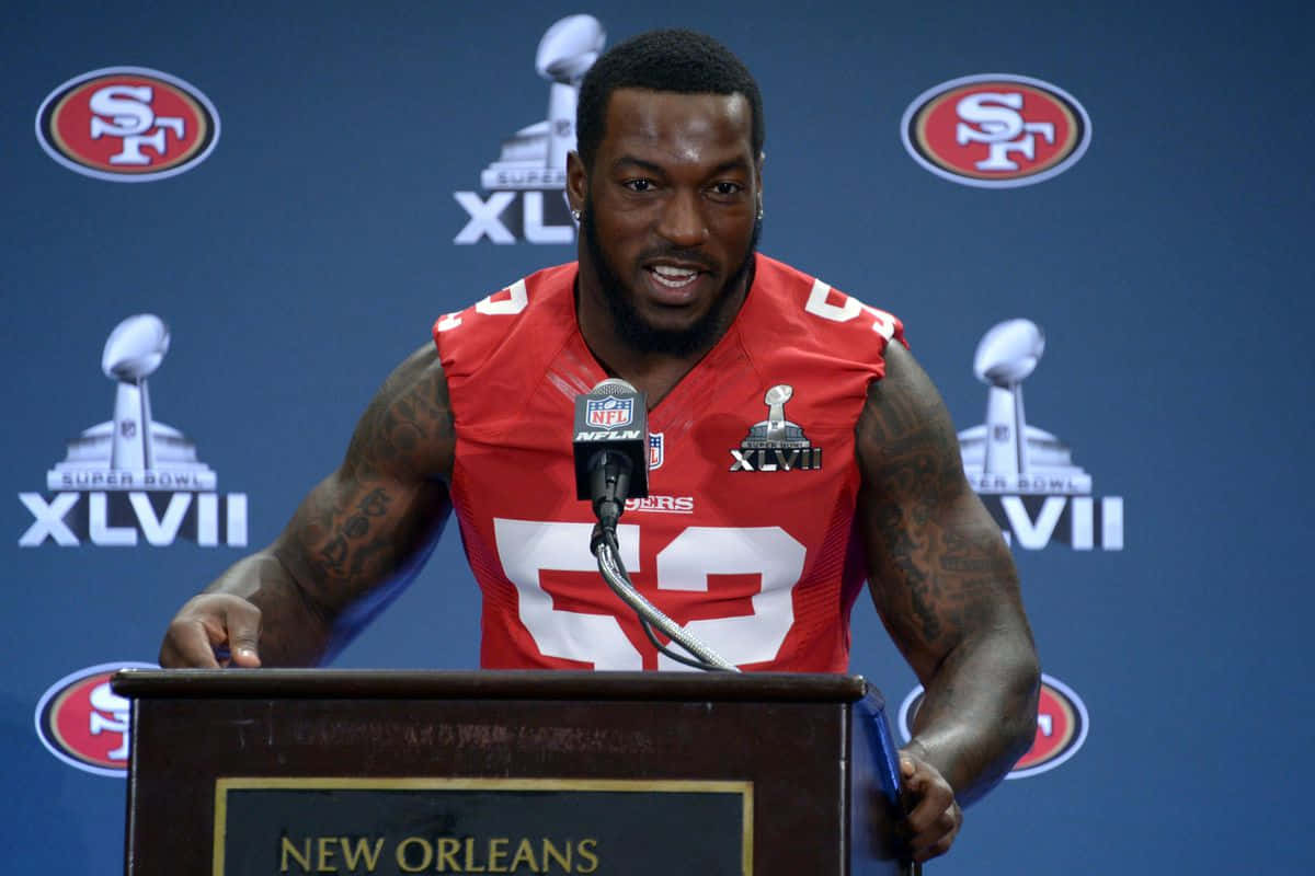 Patrick Willis Super Bowl X L V I I Press Conference Wallpaper