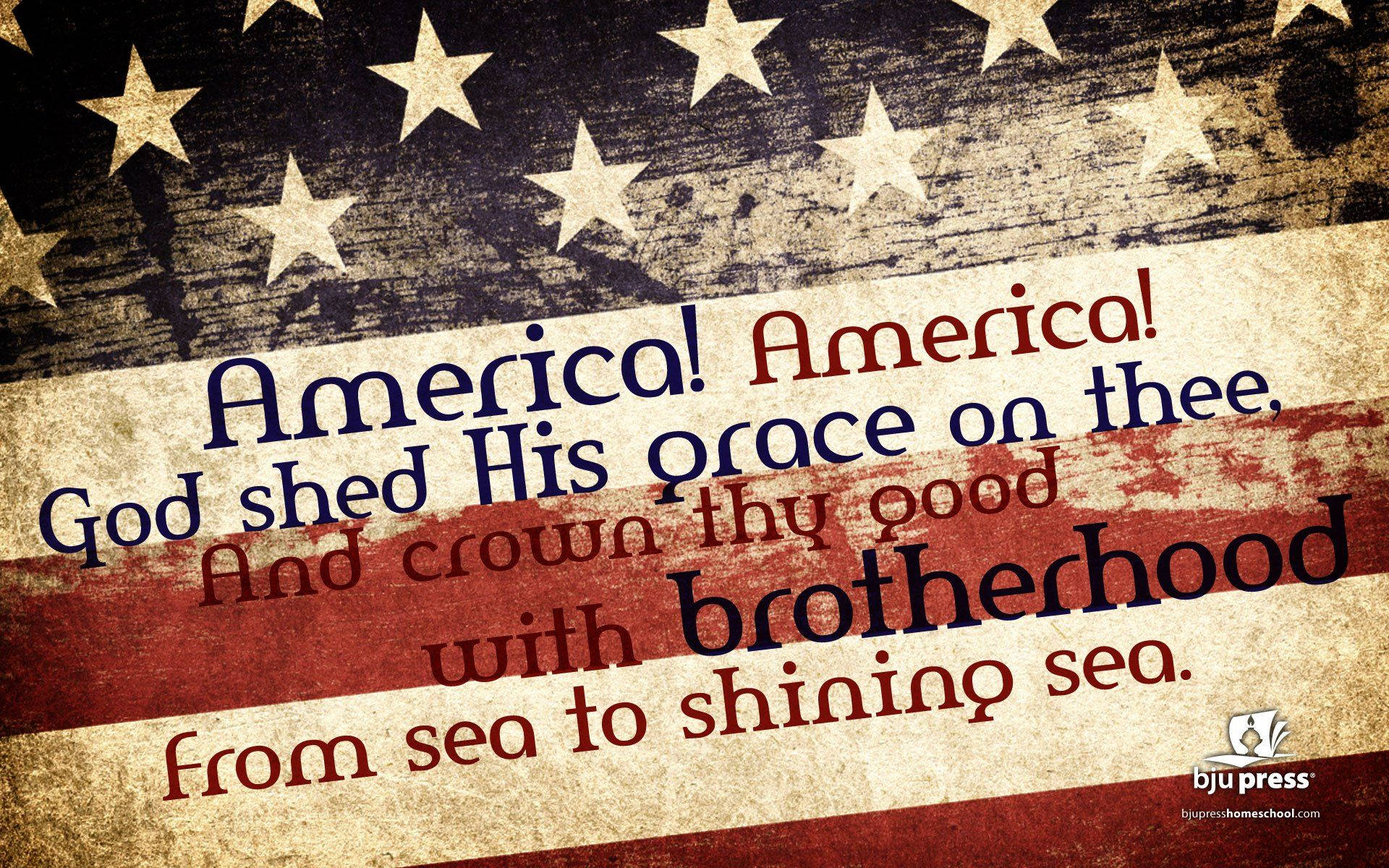 Patriotic America the Beautiful Wallpaper