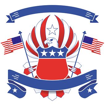 Patriotic American Eagle Emblem PNG