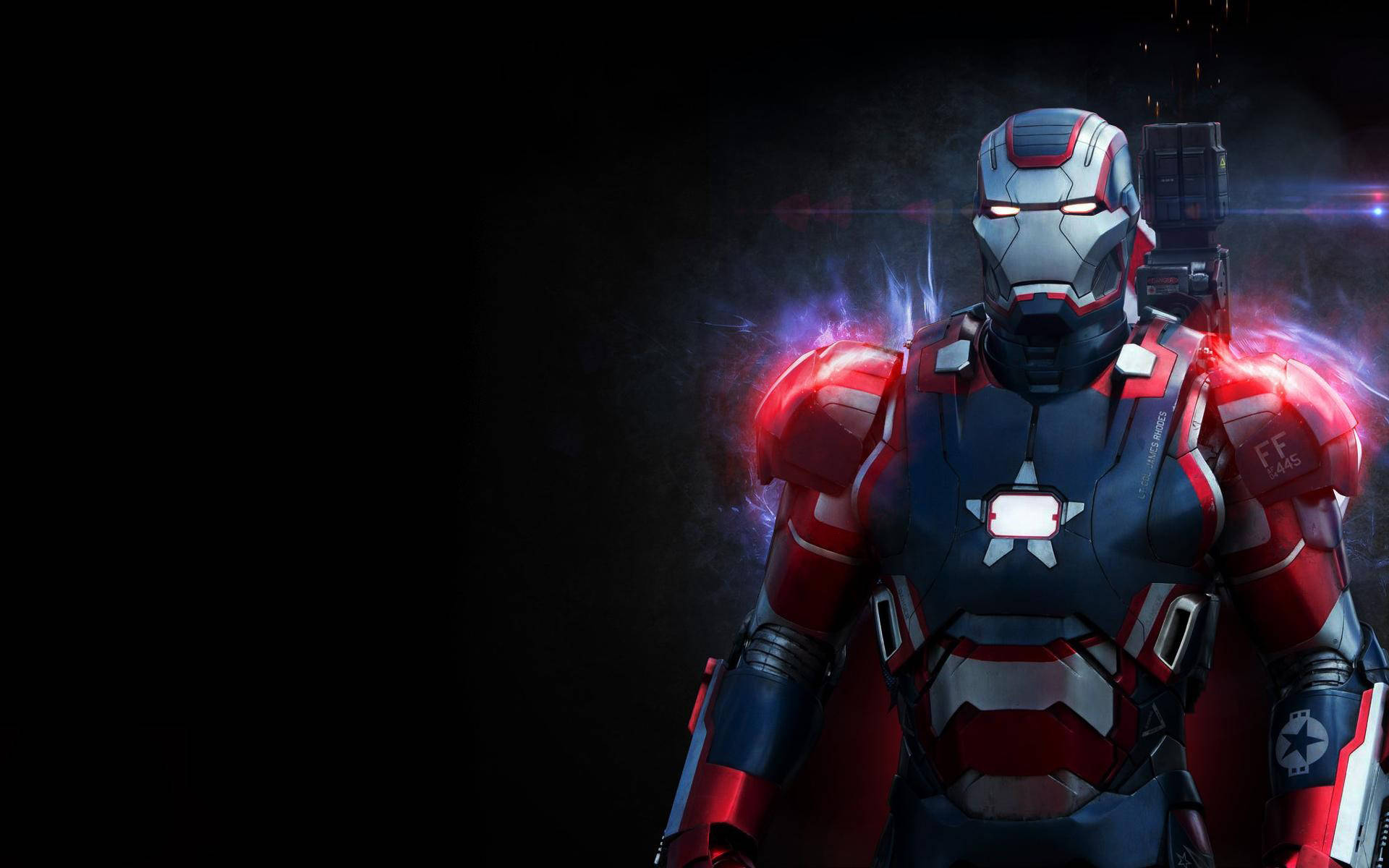 Patriotiskkroppsvärmare Iron Man Superhjälte. Wallpaper