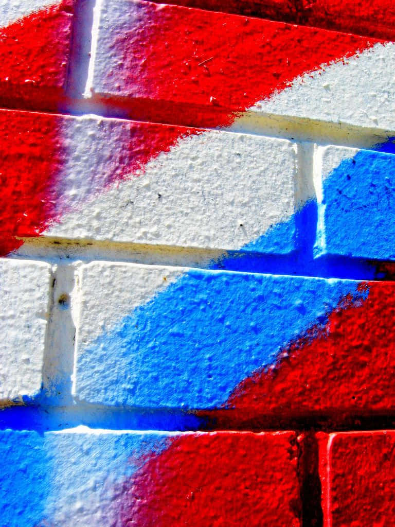 Patriotic Brick Wall Art Wallpaper