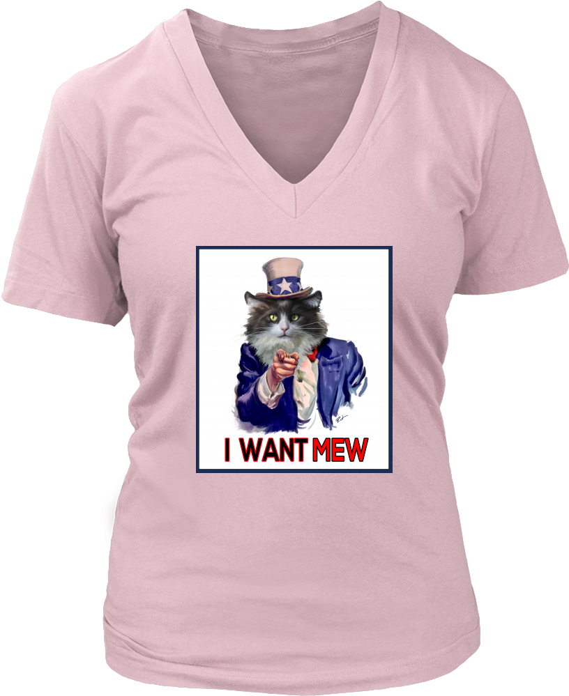 Patriotic Cat Tshirt Design I Want Mew PNG