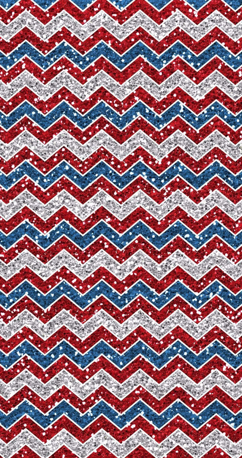 Patriotic Chevron Pattern4th July Wallpaper