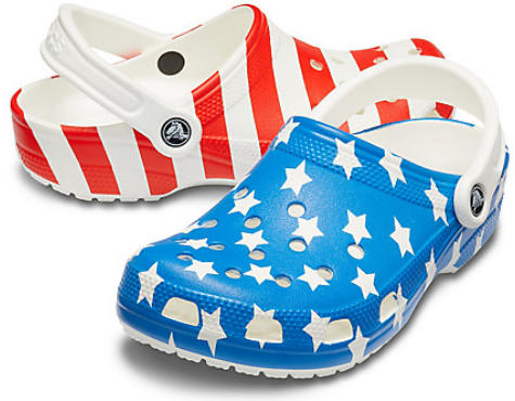 Patriotic Crocs Footwear PNG
