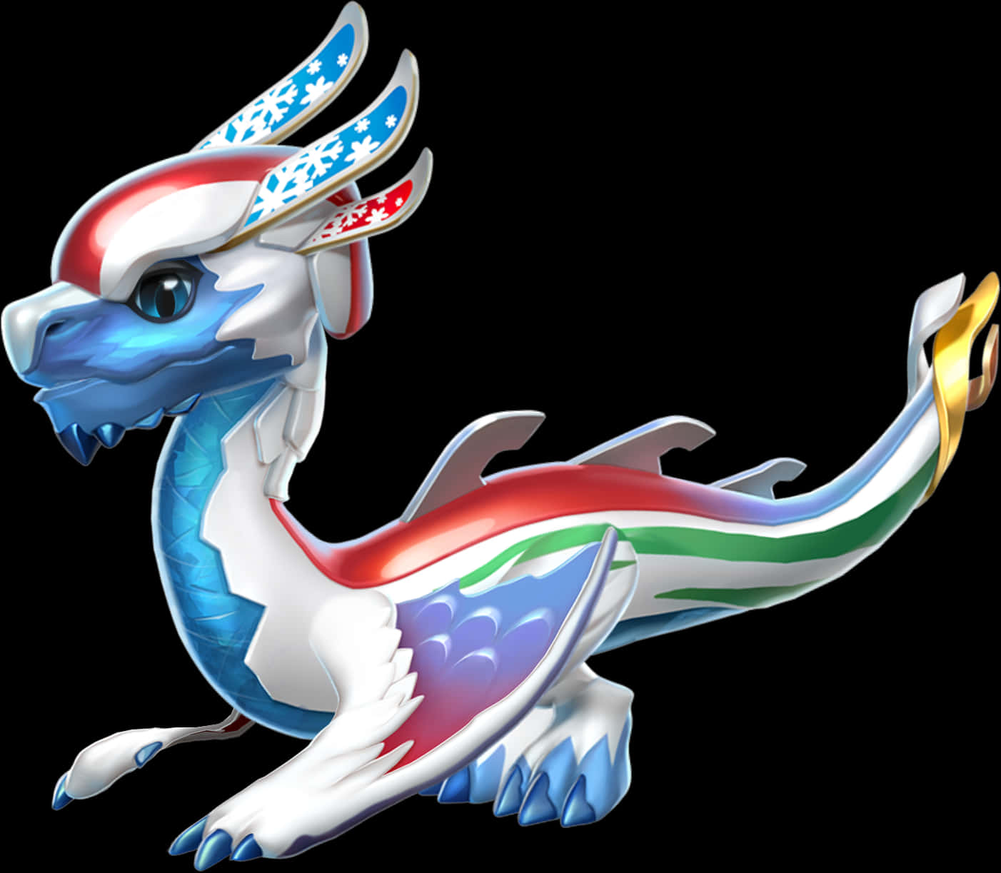 Patriotic Dragon Cartoon PNG