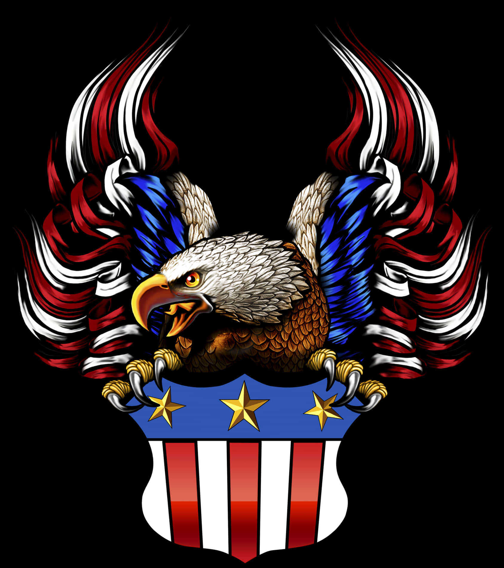 Patriotic Eagle Artwork PNG