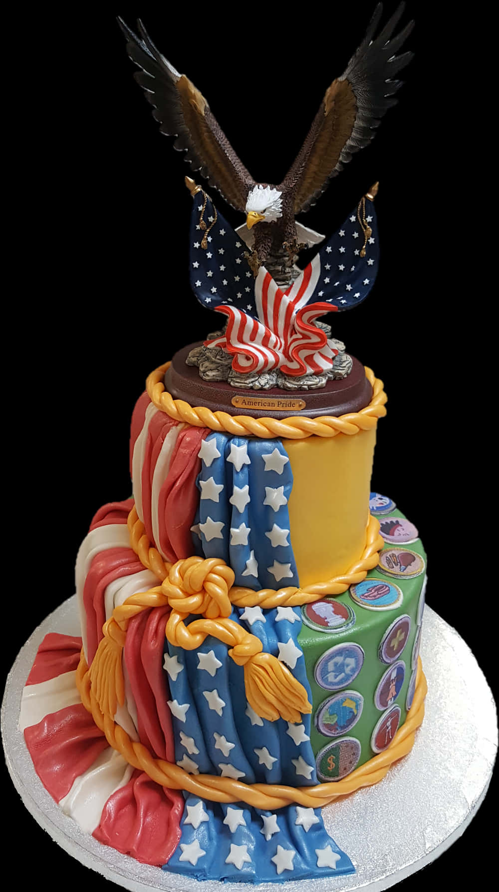 Patriotic Eagle Themed Cake PNG