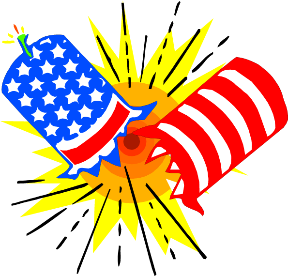 Patriotic Firecrackers Explosion PNG