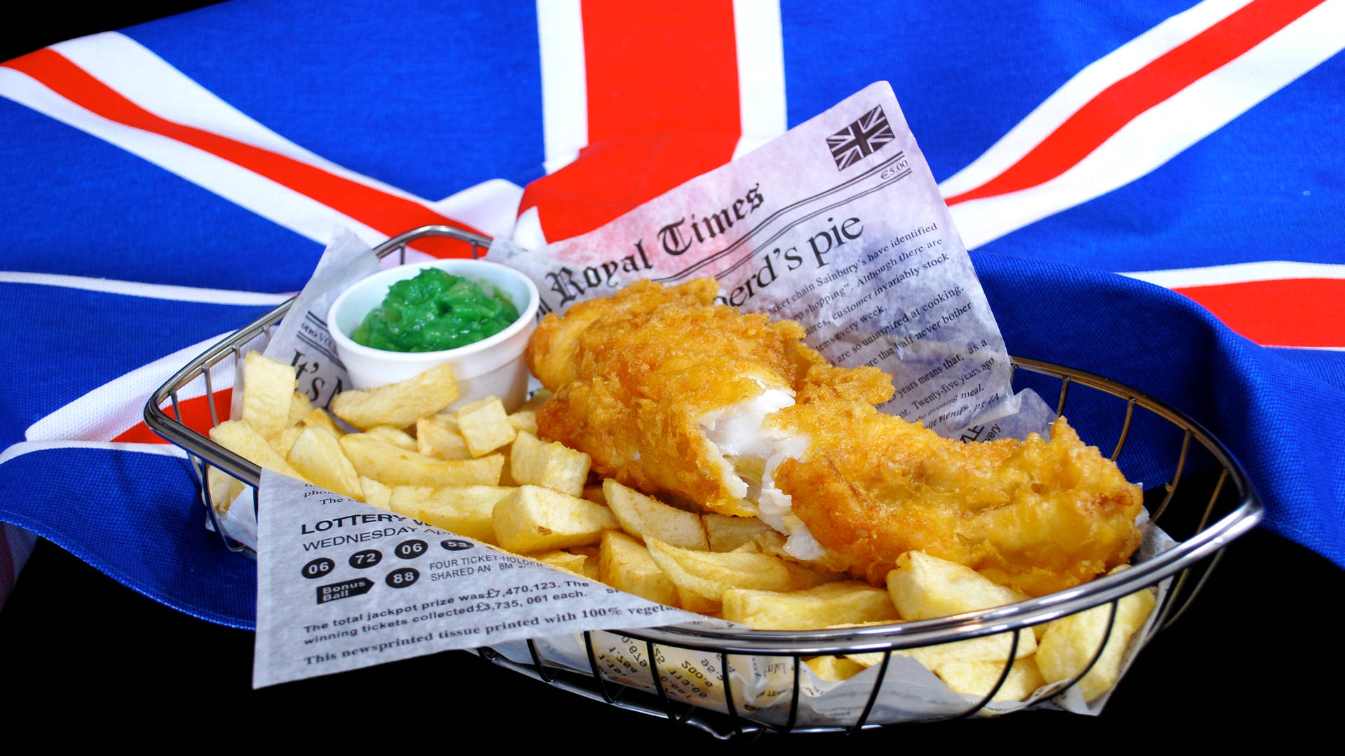 Patriotic Fish And Chips Photography Wallpaper