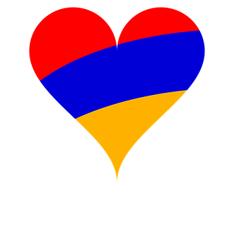 Patriotic Heart Armenia Graphic PNG