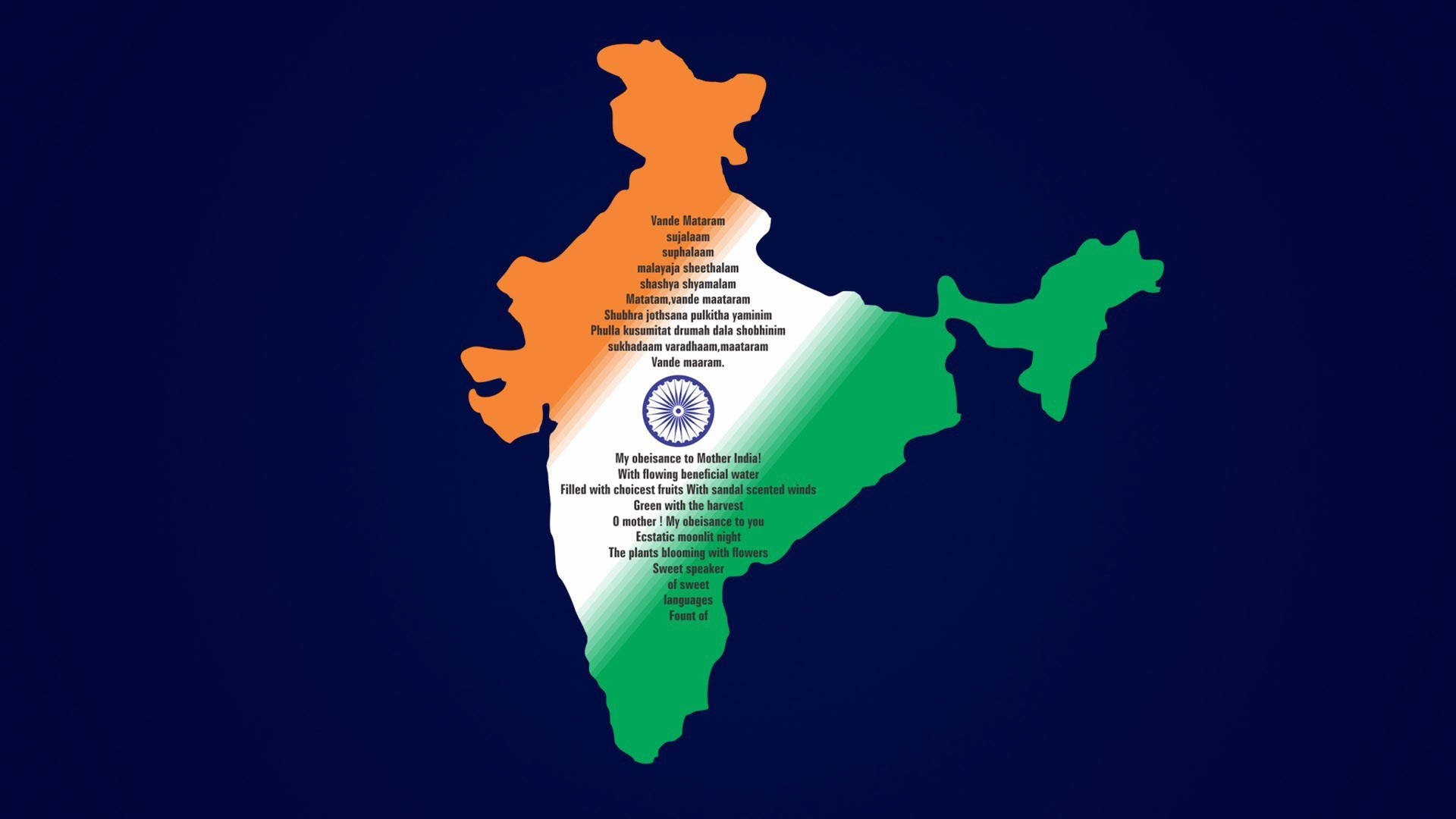 Patriotic India Map