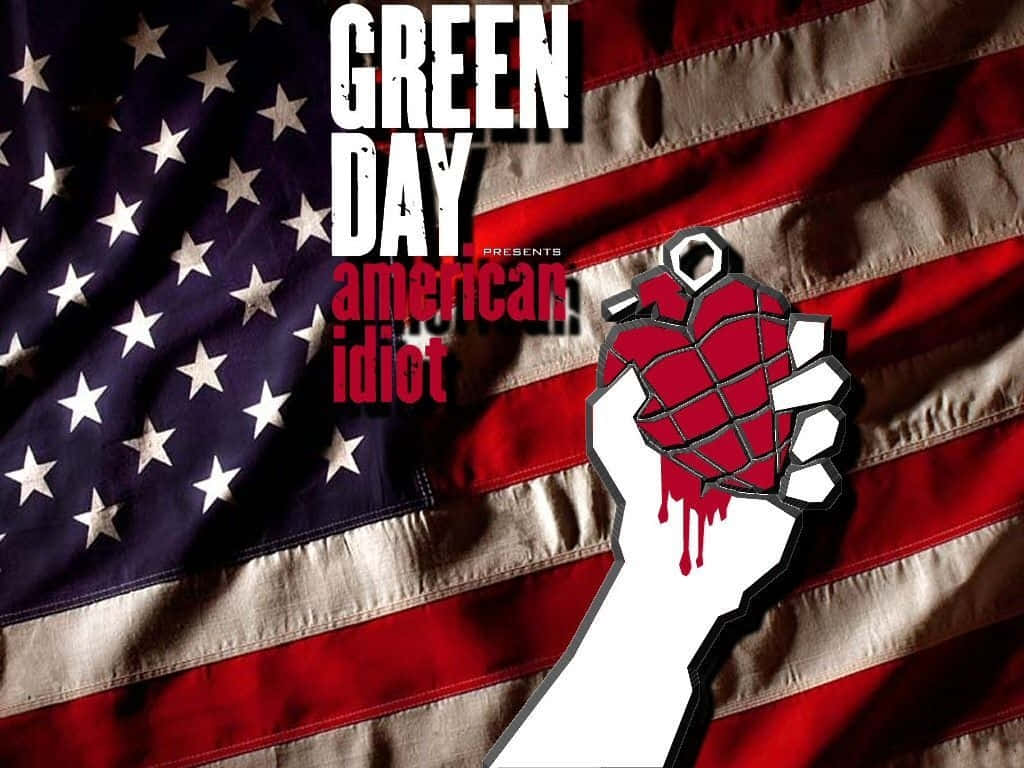 Amerikansk Idiot af Green Day Patriotisk Militær Sang Cover Wallpaper Wallpaper
