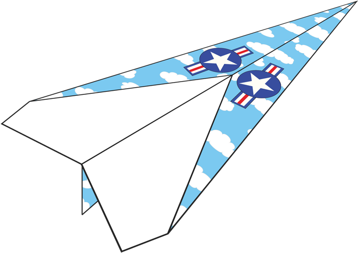 Patriotic Paper Plane Illustration PNG