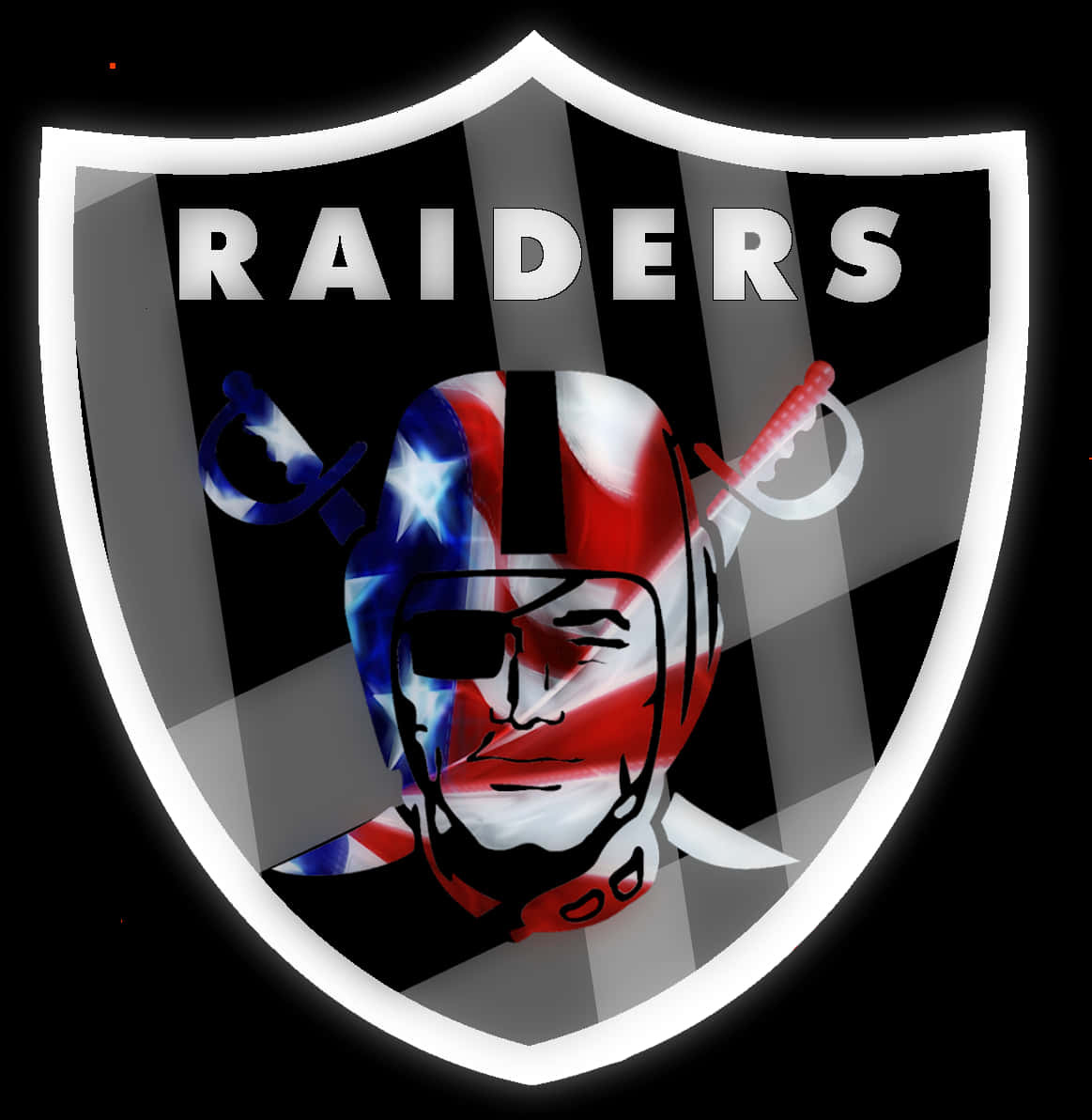 Patriotic Raiders Football Logo PNG