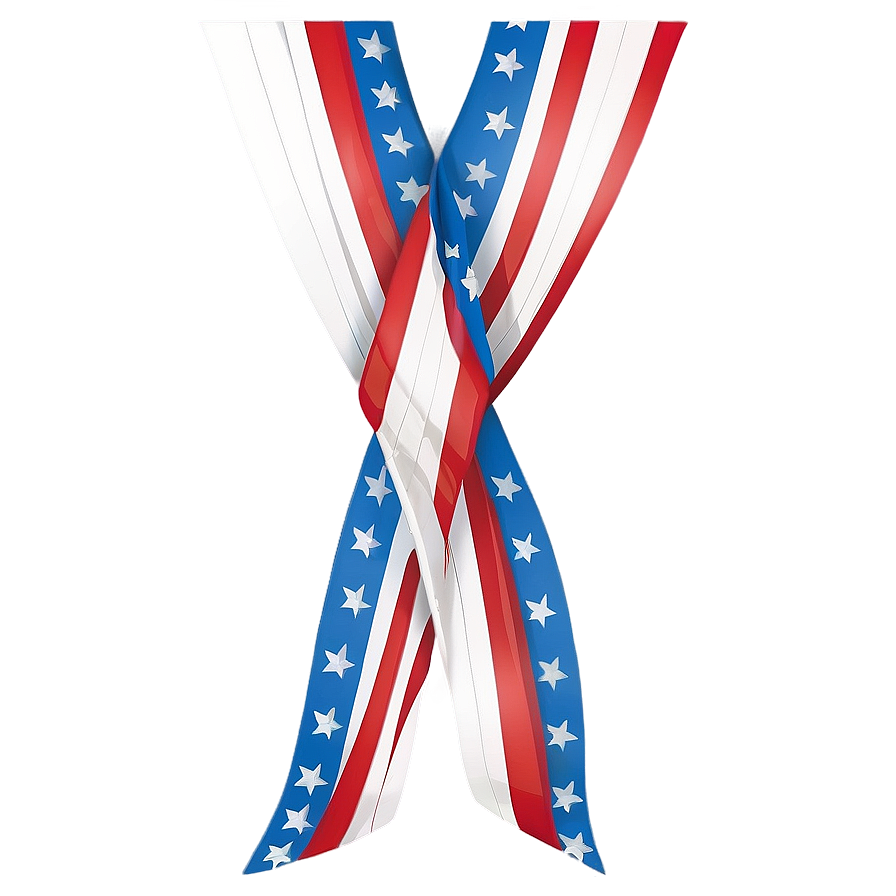 Patriotic Ribbon Flag Png Kmj PNG